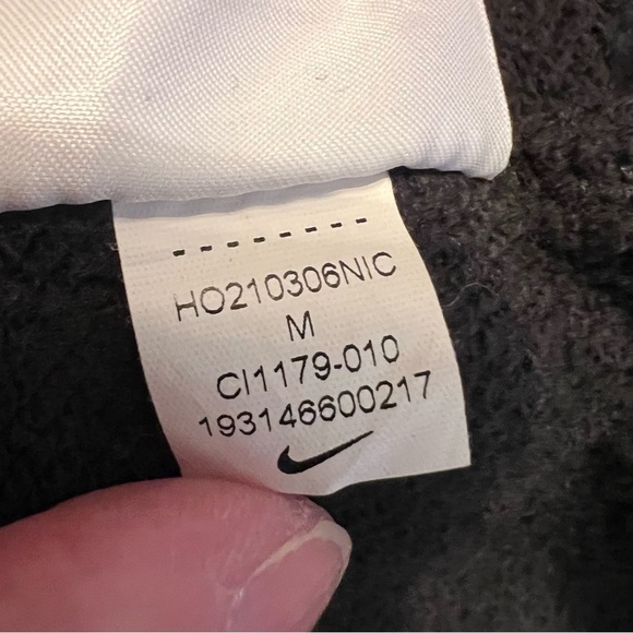 Nike Women's size M Sportswear Club Fleece Full-Zip Hoodie Black Jacket - Soft! - Picture 7 of 7